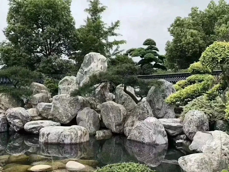 塑石駁岸造景